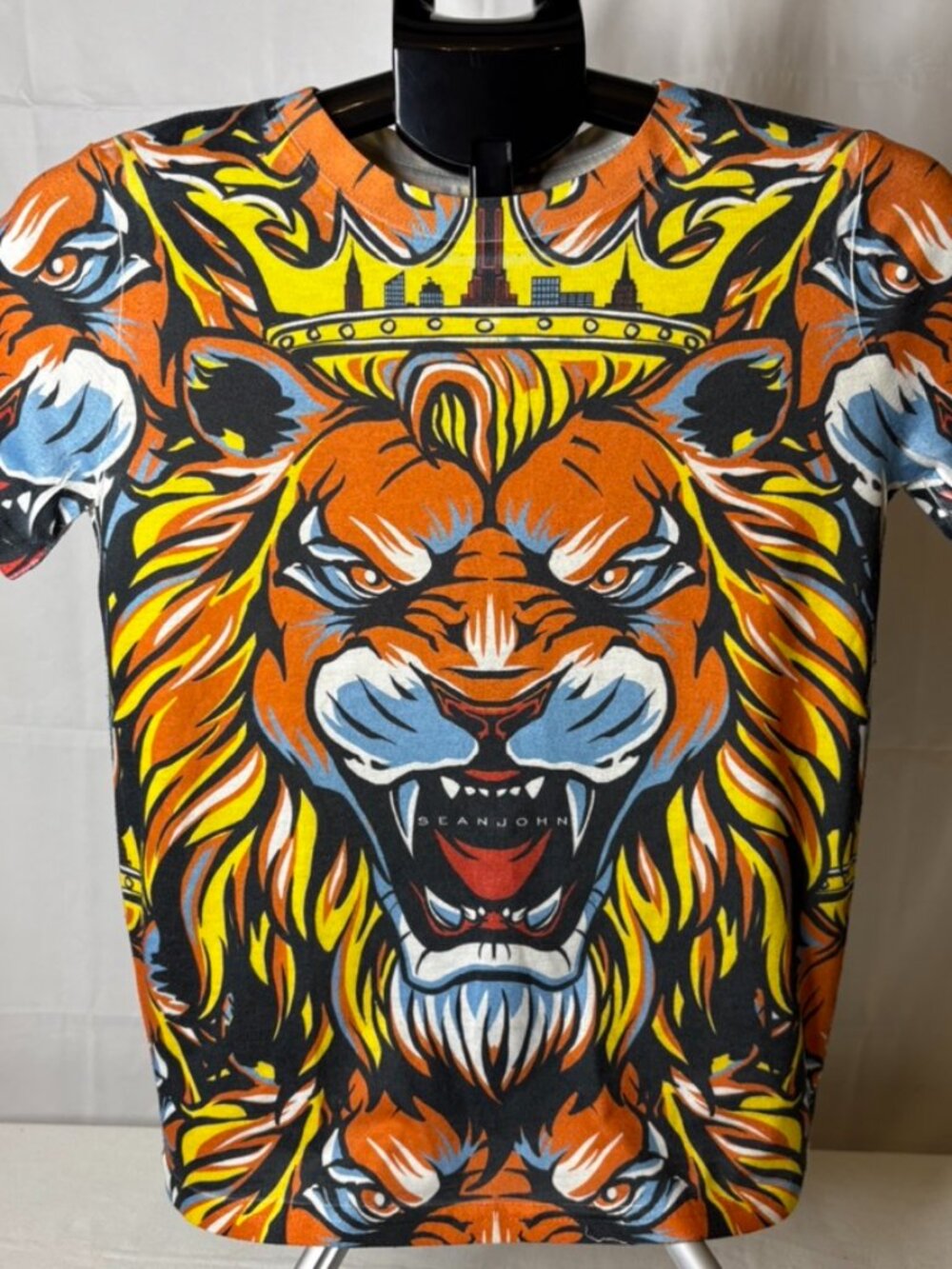 Vintage Sean John Shirt Men's Medium AOG Lion Graphic Grunge Streetwear Skater